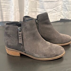 Blondo Charcoal Suede Ankle Booties